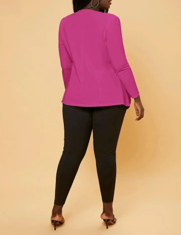 Blazer SHEIN CURVE, roz, 0 XL