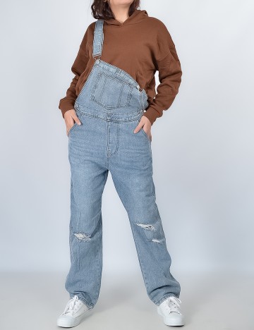 Salopeta SHEIN, albastru, M