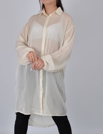 Camasa SHEIN, crem, M