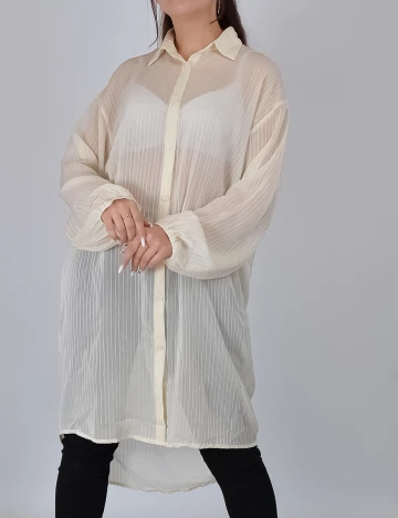 Camasa SHEIN, crem, M