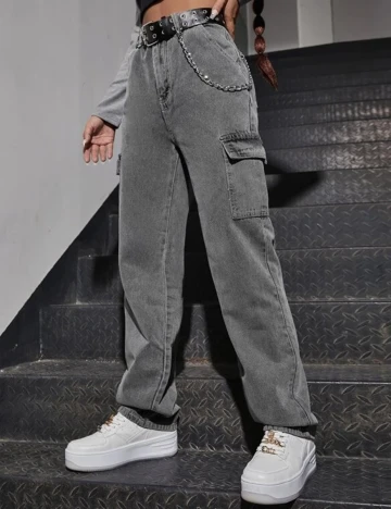 Blugi SHEIN, gri, S Gri