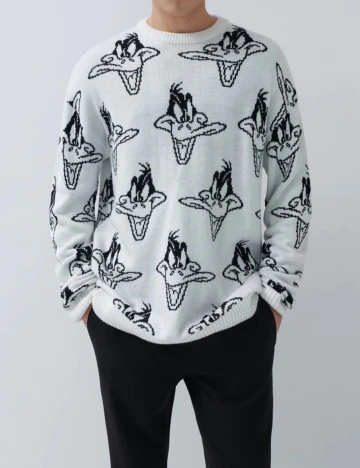 Pulover House Brand, alb Alb
