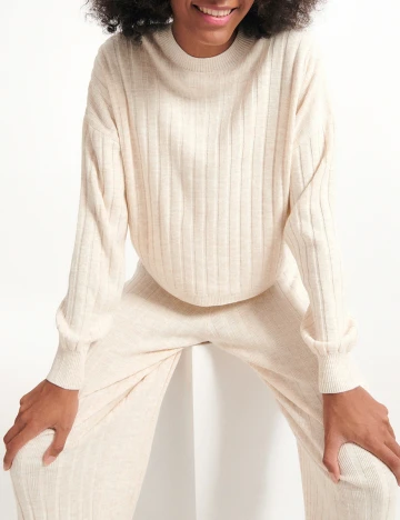 Bluza Reserved, crem, L