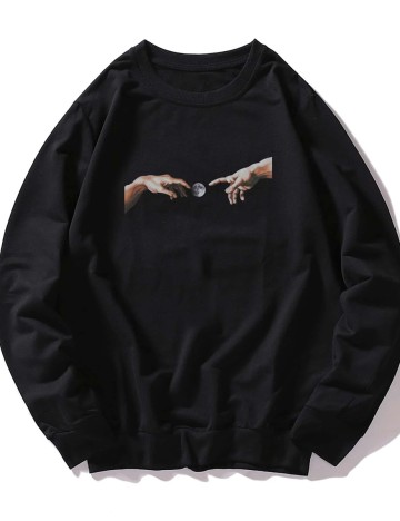 Bluza Romwe, negru, XL