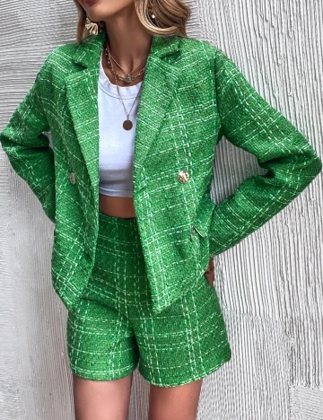 Sacou SHEIN, verde, S Verde