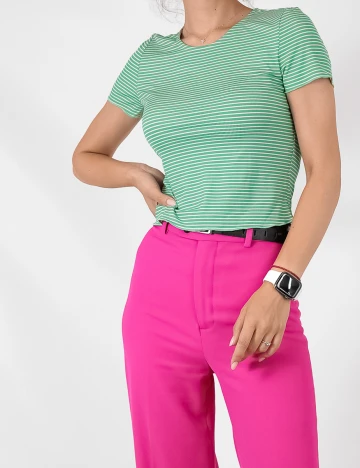 Top Vero Moda, verde/Alb, M