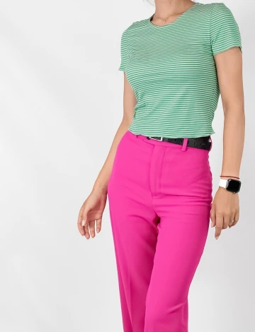 Top Vero Moda, verde/Alb, M