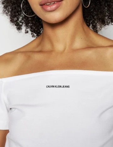 Top Calvin Klein Jeans, alb