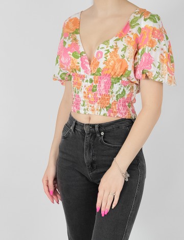Top Only, floral, S