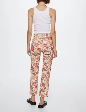 Pantaloni Mango, floral Floral print