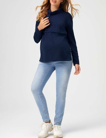 Bluza SHEIN Maternity, bleumarin