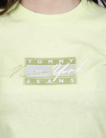 Tricou Tommy Jeans, verde neon